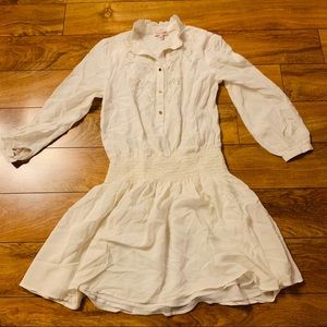 JUICY COUTURE CREAM OFF WHITE DROP WAIST DRESS SZ4